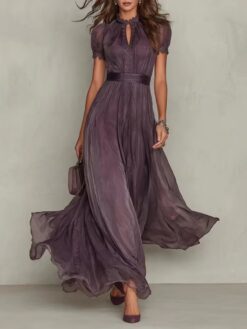 Women’s Elegant High-Waist Flowing Maxi Dress